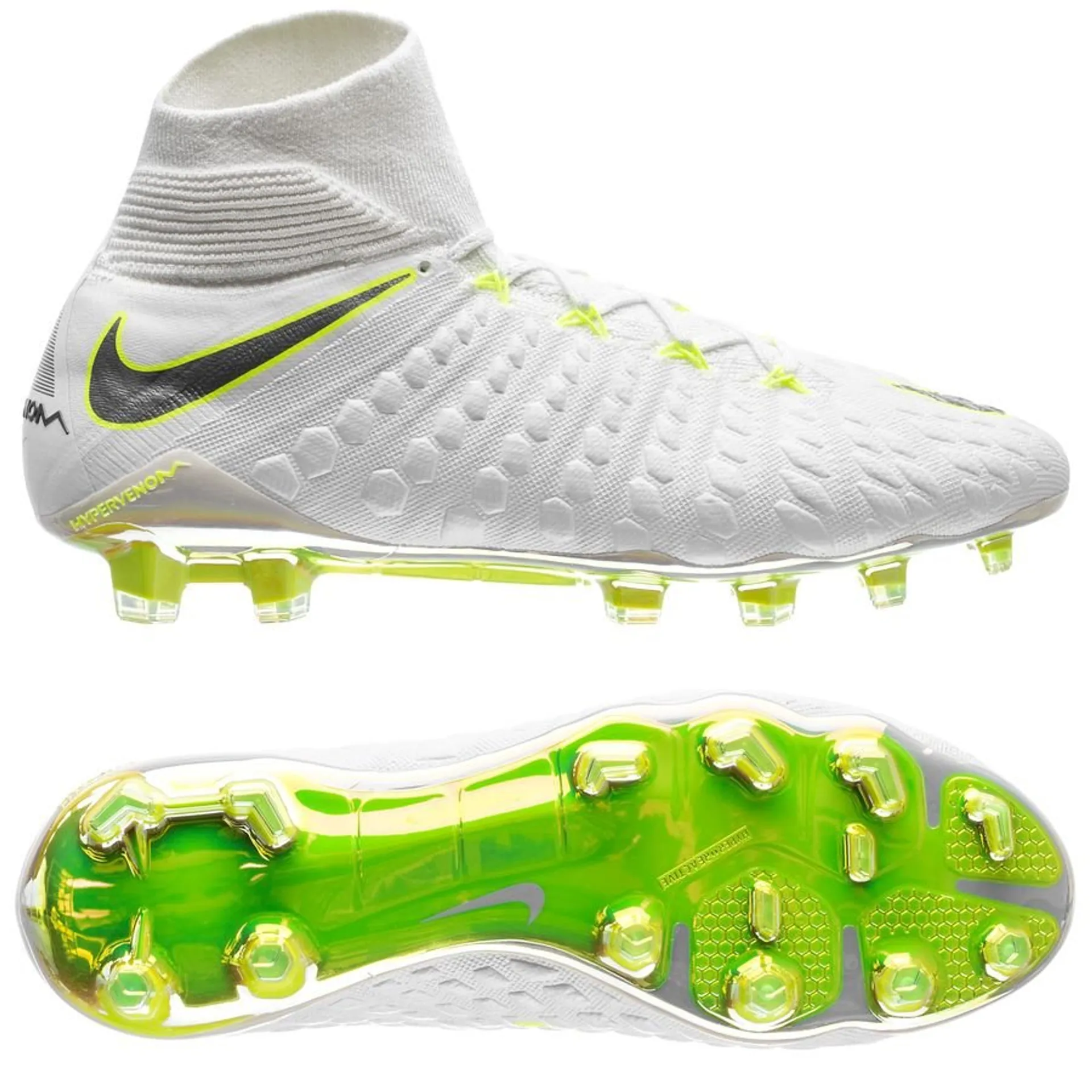 Nike Hypervenom Phantom 3 Elite DF FG Just Do It - White/Volt LIMITED EDITION